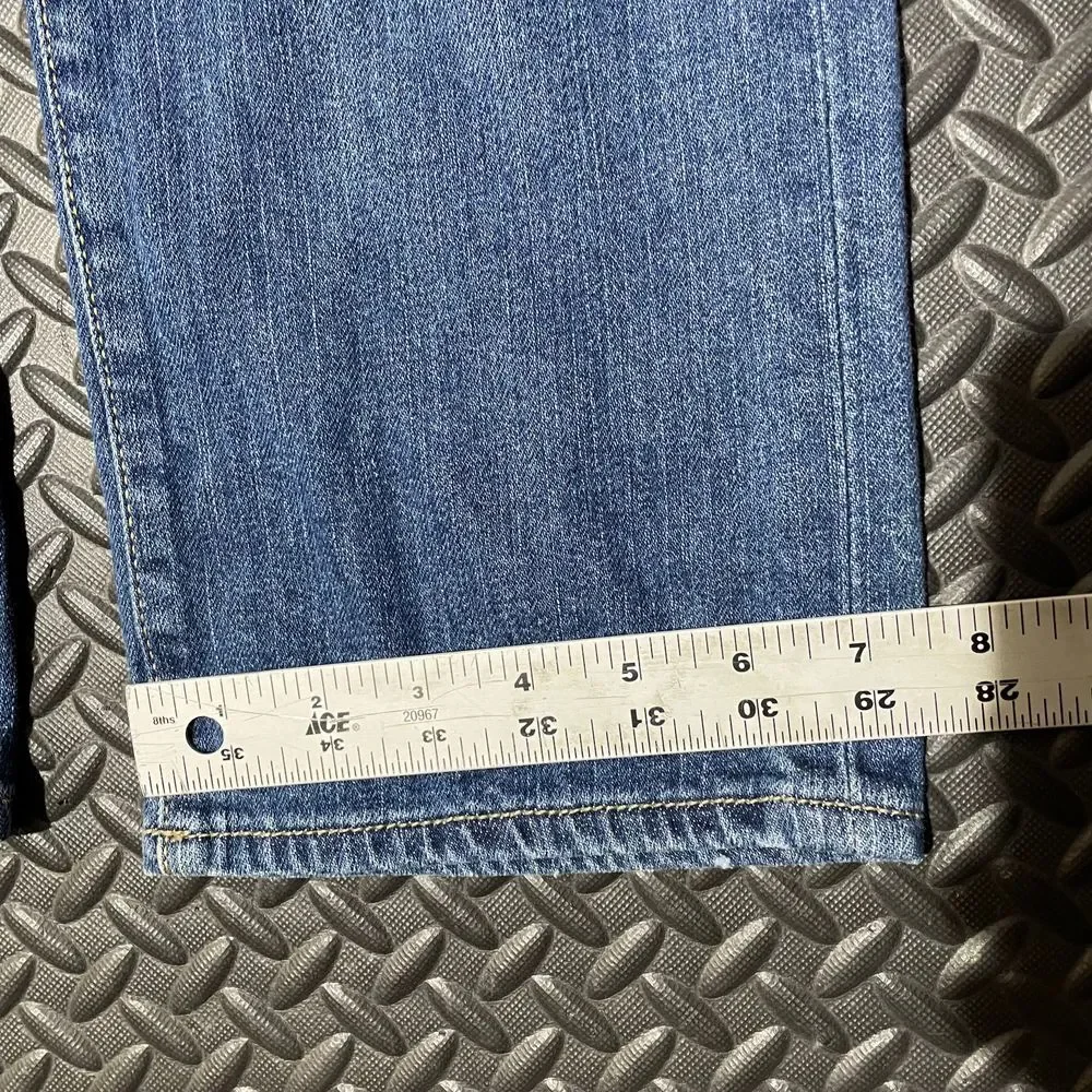 Lucky Brand Crop By Gene Montesano Blue Faded Western Style‎ Denim Jeans 0/25